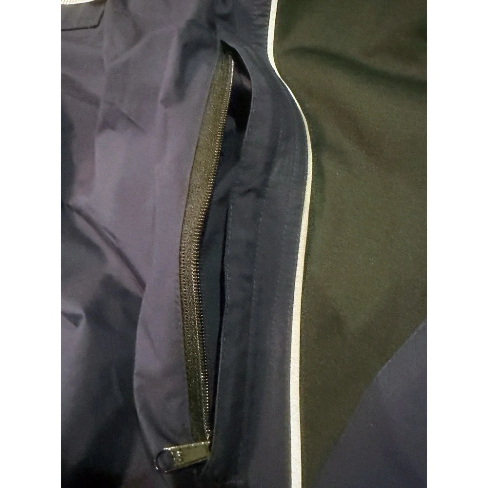 FootJoy DryJoys Jacket XL Blue Black Lake Of Isles 1/2 Zip Snap Short Sleeve